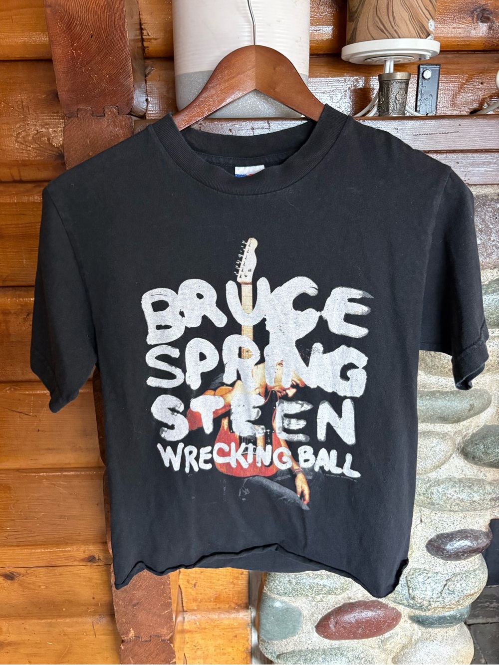 Bruce Springsteen Wrecking Ball 2012 Tour USA Made Cropped Band Tee S